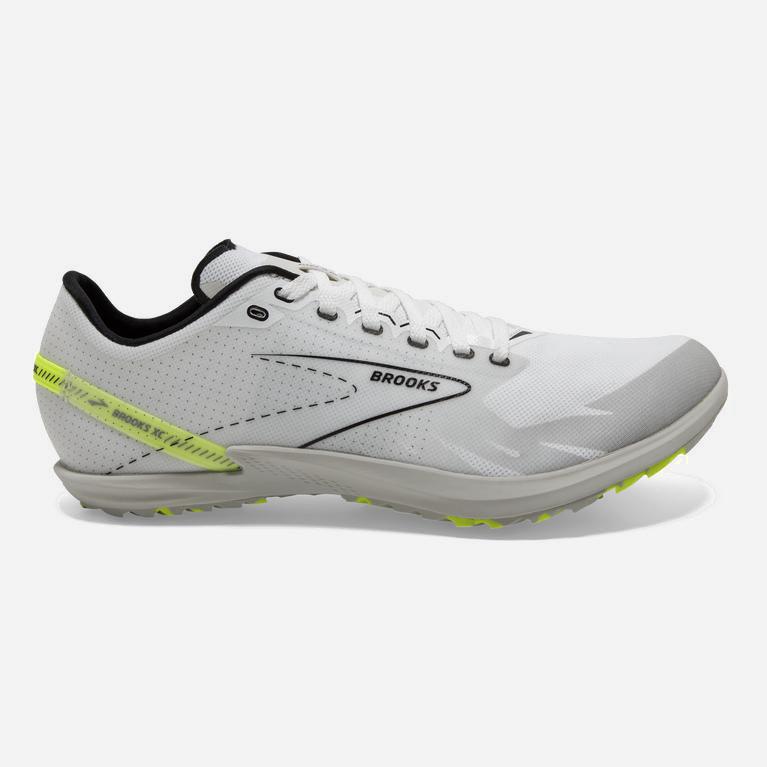 Tenis Brooks Draft Xc Spikeless Competition - Zapatillas Para Velocidad Atletismo Hombre - Blancas /